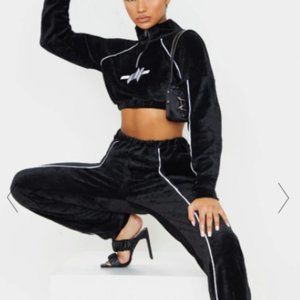 Pretty Little Thing Velour Stripe Jogger Set